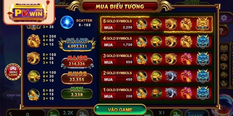 Kho Báu Tứ Linh PKWIN Hấp Dẫn Với Trải Nghiệm Độc Đáo 3 Trải nghiệm vòng quay kịch tính trong game