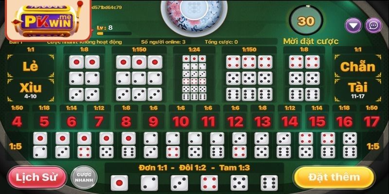 Tài Xỉu PKWIN Sân Chơi Đỉnh Cao Với Tỷ Lệ Thắng Ấn Tượng 2 Hướng dẫn thao tác xúc xắc trong tài xỉu